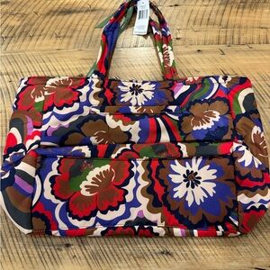 NEW Vera Bradley Floral Multicolor Hathaway Tote Bag in print Bossanova Bold